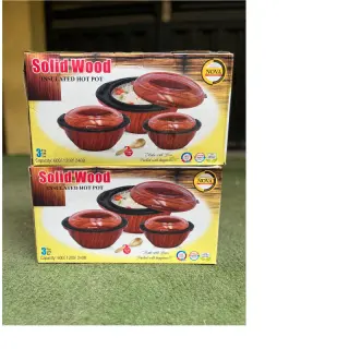 Nova 3pcs Solid Wood Insulated Bowl