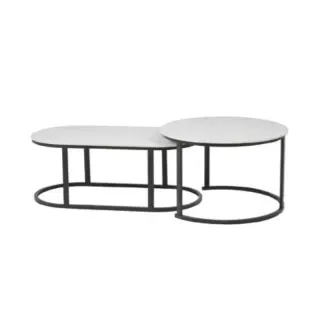 1445-10/11 Oval And Round 2in1 Center Table Original Center Table
