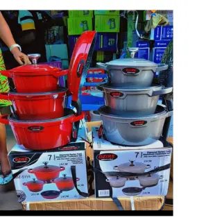Dz5115..7pcs Cast Iron Quality Pot