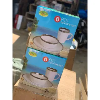 6pcs Stoneware Ceramic Dinner Set