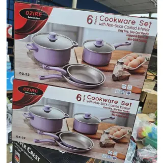 Dz32 6pcs Nonstick With Coated Interior