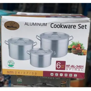 Hf3401Ã¯Â¿Â½.hoffner 6pcs Aluminum Cookware Set Sizes