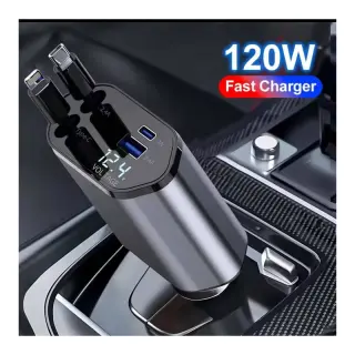 4in1 Retractable Car Charger