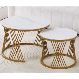 1445-3/4 2in1 Round Center Table Original Marble