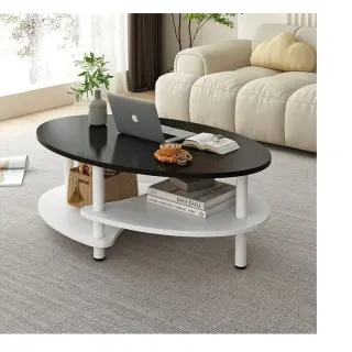 2271-6 Oval Shape Glass Center Table
