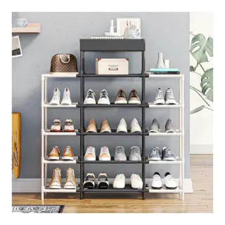 Double Row Hook Design Shoe Rack