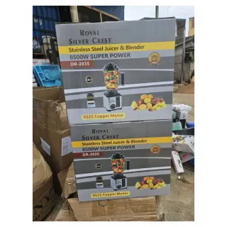 8500watt 2in1 Royal Silver Crest Stainless Steel Blender