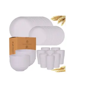 White Rubber 16pcs Dinner Set