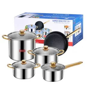 5pcs High Quality Stainless Pot